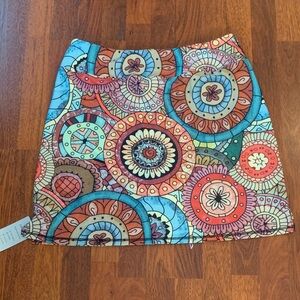 Lou Keith Colorful Patterned Women's Skort